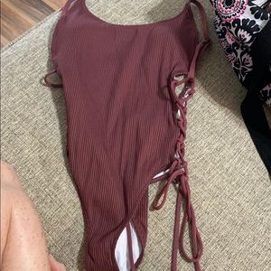 Pink women’s one piece size small